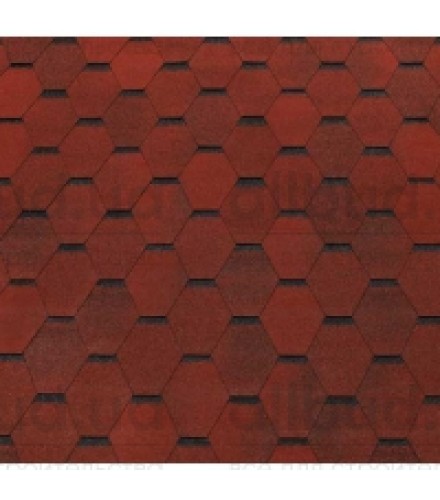Битумная черепица в виде соты ECOROOF Hexagonal Red
