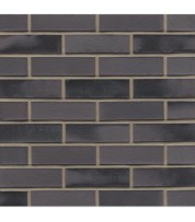 Клинкерный кирпич NF 15 Schwarz-bunt edelglanz glatt