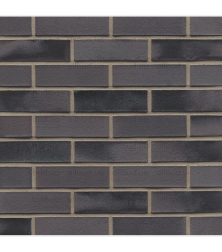Клинкерный кирпич NF 15 Schwarz-bunt edelglanz glatt