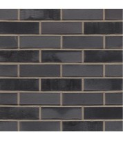 Клинкерный кирпич NF 15 F Schwarz-bunt edelglanz fusortierung