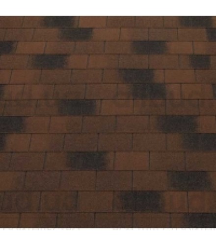 Битумная черепица прямоугольной формы ECOROOF Rectangular Brown