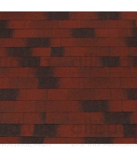 Битумная черепица прямоугольной формы ECOROOF Rectangular Red