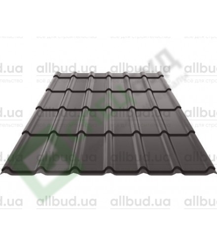 Металлочерепица Ruukki Decorrey RR 887 Коричневый шоколад