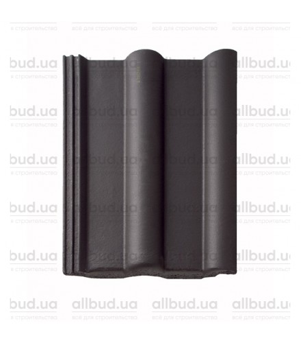 Цементно-песчаная черепица Braas Франкфурт Черный графит