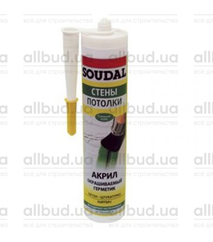 Герметик акриловый белый Soudal 300 мл