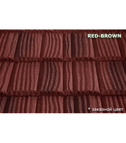 Композитная черепица MetroWood Red brown