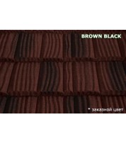 Композитная черепица MetroWood Brown black