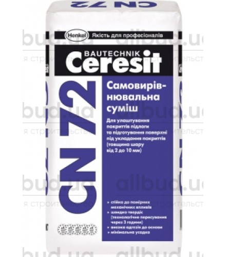 Самовыравнивающая смесь Ceresit CN 72