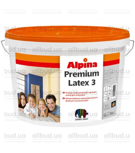 Краска водоэмульсионная матовая Alpina Premiumlatex 3