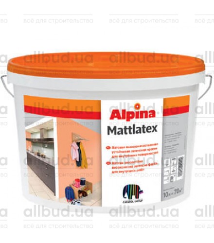 Краска водоэмульсионная матовая износоустойчивая Alpina Mattlatex