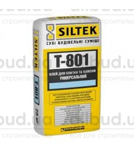 Клей для плитки и камня универсальный Siltek T-801, 25 кг