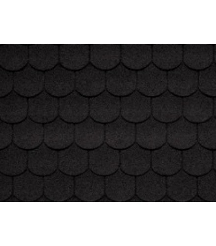 Битумная черепица IKO Superglass-Biber Sparkling black