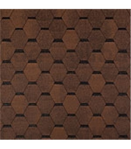 Битумная черепица Top Shingle Smalto Коричневый с тенью